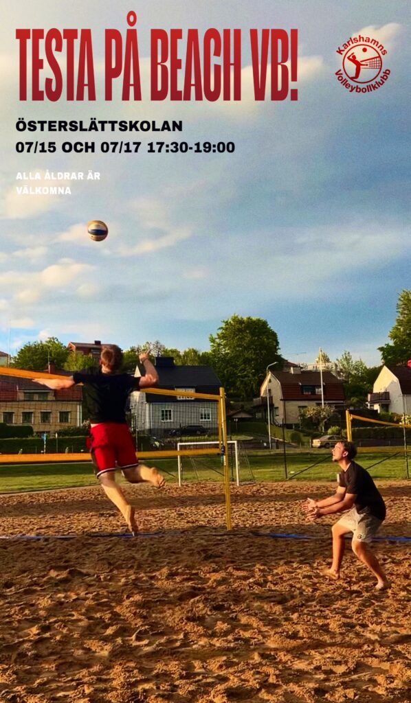Personer som spelar beachvolleyboll